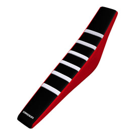 Strike seats Honda CRF110F 13-18 WHITE/BLACK/RED Gripper Ribbed Seat Cover