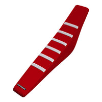 Strike Seats Honda CRF110F 19-23/CRF125F 19-23 WEISS/SCHWARZ/ROT Gripper Ribbed Sitzbezug