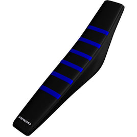Strike seat cover Yamaha PW50 85-22 BLUE/BLACK/BLACK Gripper Pleated