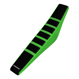 Strike seat Kawasaki KLX110 02-23/KX65 00-23 GREEN/BLACK/GREEN Gripper Ribbed Seat Cover